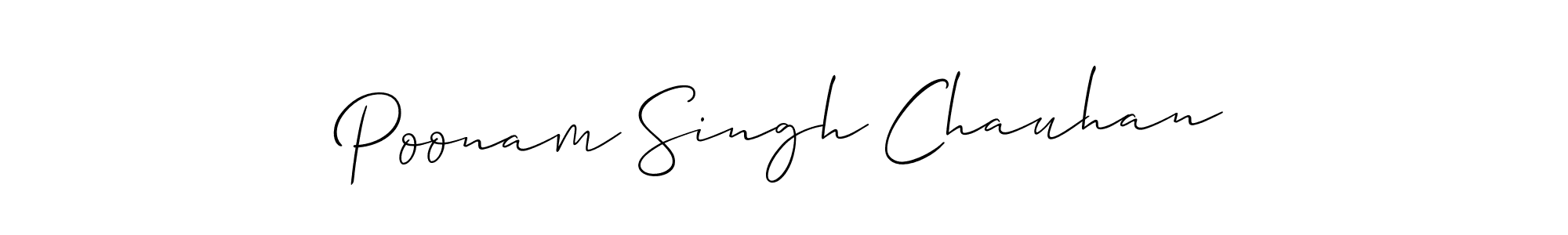Also we have Poonam Singh Chauhan name is the best signature style. Create professional handwritten signature collection using Allison_Script autograph style. Poonam Singh Chauhan signature style 2 images and pictures png