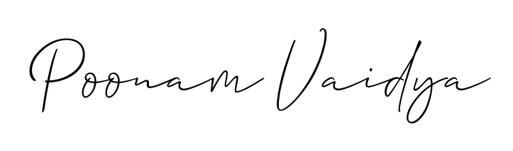 Personalize your online presence with Poonam Vaidya signature rendered in elegant Allison_Script font. Great for website footers and blogs. Poonam Vaidya signature style 2 images and pictures png