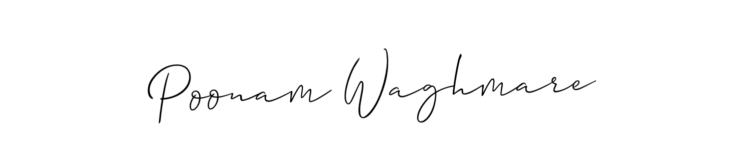 Design your own signature with our free online signature maker. With this signature software, you can create a handwritten (Allison_Script) signature for name Poonam Waghmare. Poonam Waghmare signature style 2 images and pictures png