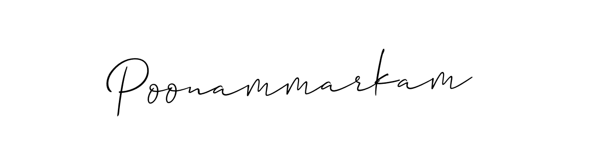 Create a beautiful signature design for name Poonammarkam. With this signature (Allison_Script) fonts, you can make a handwritten signature for free. Poonammarkam signature style 2 images and pictures png