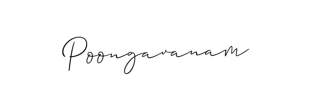 How to make Poongavanam name signature. Use Allison_Script style for creating short signs online. This is the latest handwritten sign. Poongavanam signature style 2 images and pictures png