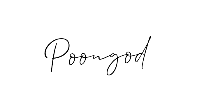 Create a beautiful signature design for name Poongod. With this signature (Allison_Script) fonts, you can make a handwritten signature for free. Poongod signature style 2 images and pictures png