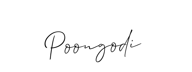 How to make Poongodi signature? Allison_Script is a professional autograph style. Create handwritten signature for Poongodi name. Poongodi signature style 2 images and pictures png