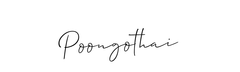 Similarly Allison_Script is the best handwritten signature design. Signature creator online .You can use it as an online autograph creator for name Poongothai. Poongothai signature style 2 images and pictures png