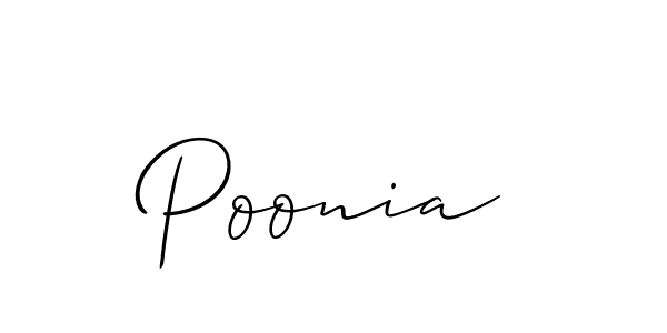 Similarly Allison_Script is the best handwritten signature design. Signature creator online .You can use it as an online autograph creator for name Poonia. Poonia signature style 2 images and pictures png