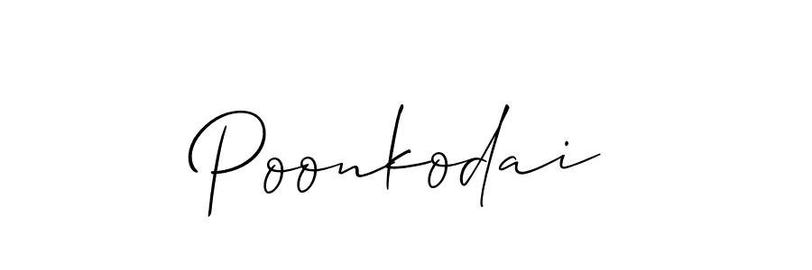 Also You can easily find your signature by using the search form. We will create Poonkodai name handwritten signature images for you free of cost using Allison_Script sign style. Poonkodai signature style 2 images and pictures png