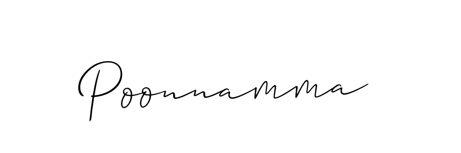 Poonnamma stylish signature style. Best Handwritten Sign (Allison_Script) for my name. Handwritten Signature Collection Ideas for my name Poonnamma. Poonnamma signature style 2 images and pictures png