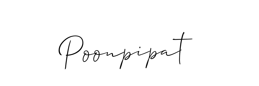 Use a signature maker to create a handwritten signature online. With this signature software, you can design (Allison_Script) your own signature for name Poonpipat. Poonpipat signature style 2 images and pictures png