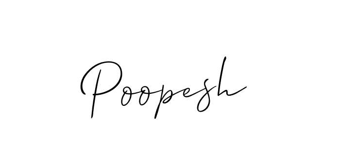How to make Poopesh signature? Allison_Script is a professional autograph style. Create handwritten signature for Poopesh name. Poopesh signature style 2 images and pictures png