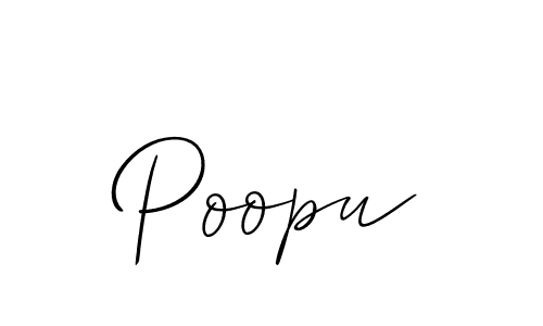Make a beautiful signature design for name Poopu. With this signature (Allison_Script) style, you can create a handwritten signature for free. Poopu signature style 2 images and pictures png