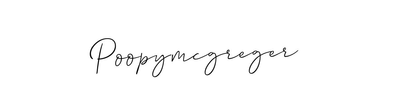 How to Draw Poopymcgreger signature style? Allison_Script is a latest design signature styles for name Poopymcgreger. Poopymcgreger signature style 2 images and pictures png