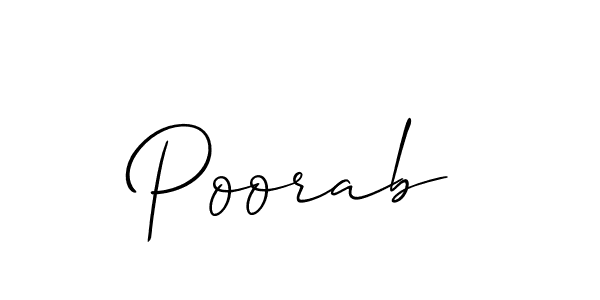 Best and Professional Signature Style for Poorab. Allison_Script Best Signature Style Collection. Poorab signature style 2 images and pictures png