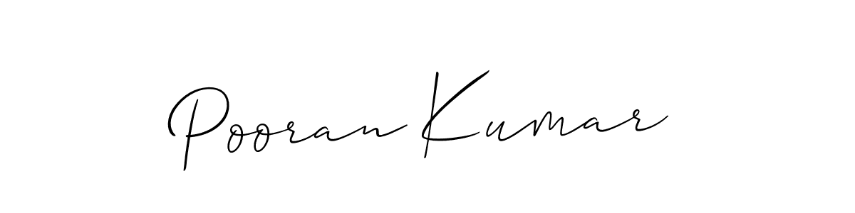 The best way (Allison_Script) to make a short signature is to pick only two or three words in your name. The name Pooran Kumar include a total of six letters. For converting this name. Pooran Kumar signature style 2 images and pictures png