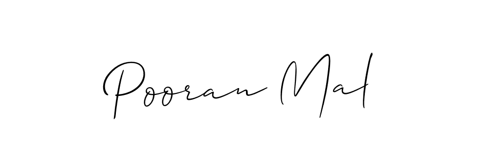 Allison_Script is a professional signature style that is perfect for those who want to add a touch of class to their signature. It is also a great choice for those who want to make their signature more unique. Get Pooran Mal name to fancy signature for free. Pooran Mal signature style 2 images and pictures png