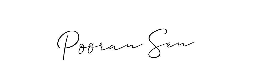 Also we have Pooran Sen name is the best signature style. Create professional handwritten signature collection using Allison_Script autograph style. Pooran Sen signature style 2 images and pictures png
