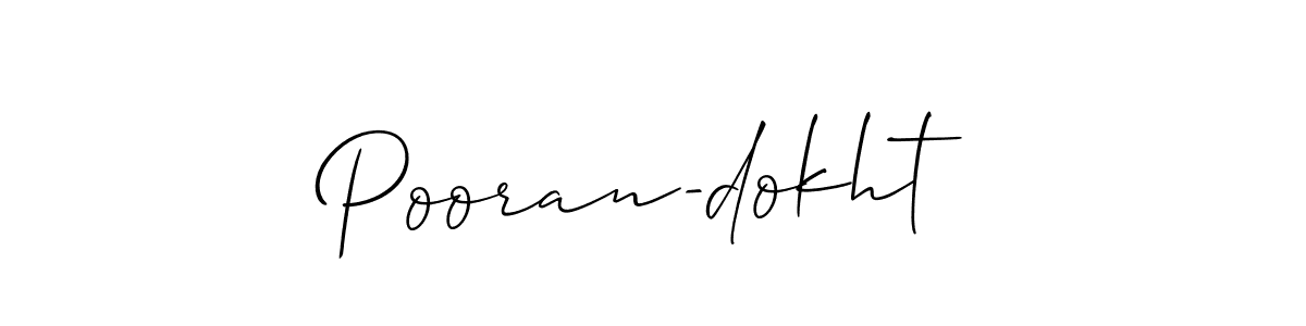 Pooran-dokht stylish signature style. Best Handwritten Sign (Allison_Script) for my name. Handwritten Signature Collection Ideas for my name Pooran-dokht. Pooran-dokht signature style 2 images and pictures png