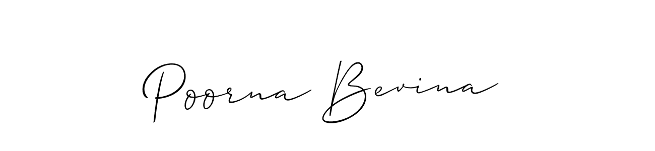 How to Draw Poorna Bevina signature style? Allison_Script is a latest design signature styles for name Poorna Bevina. Poorna Bevina signature style 2 images and pictures png