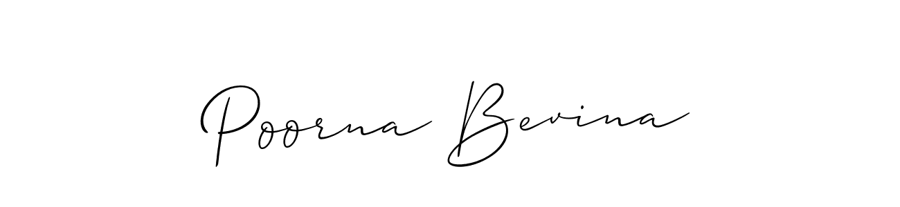 This is the best signature style for the Poorna Bevina name. Also you like these signature font (Allison_Script). Mix name signature. Poorna Bevina signature style 2 images and pictures png