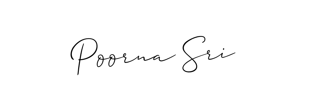 Similarly Allison_Script is the best handwritten signature design. Signature creator online .You can use it as an online autograph creator for name Poorna Sri. Poorna Sri signature style 2 images and pictures png