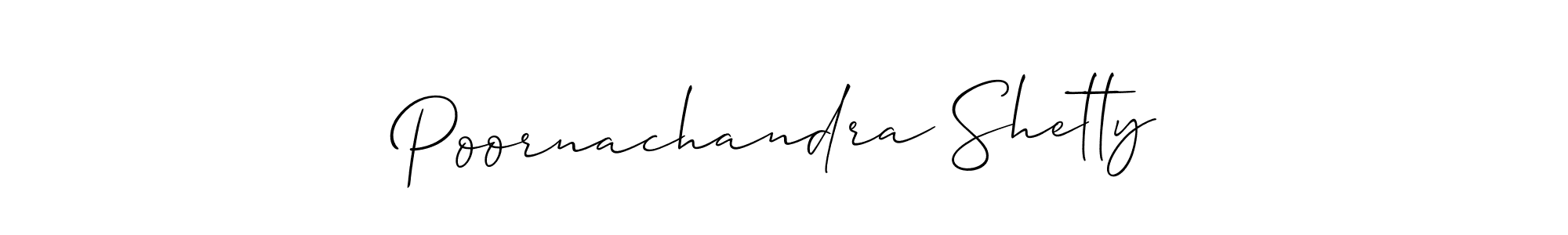 It looks lik you need a new signature style for name Poornachandra Shetty. Design unique handwritten (Allison_Script) signature with our free signature maker in just a few clicks. Poornachandra Shetty signature style 2 images and pictures png