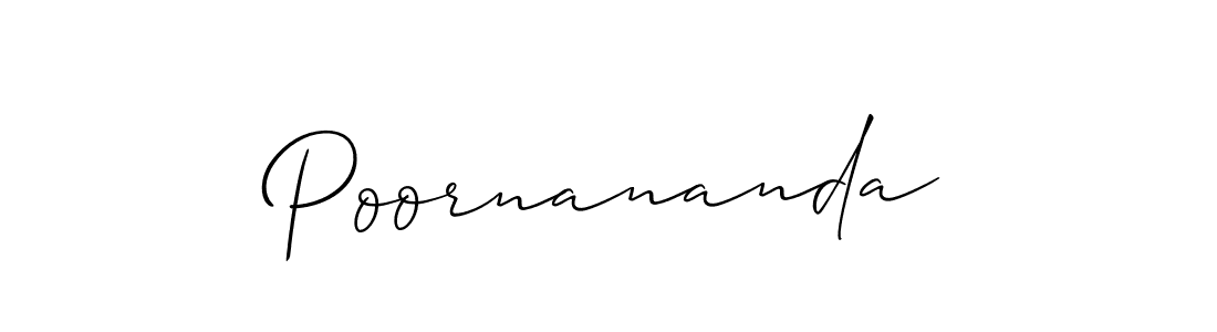 Make a beautiful signature design for name Poornananda. Use this online signature maker to create a handwritten signature for free. Poornananda signature style 2 images and pictures png