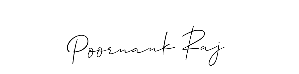 if you are searching for the best signature style for your name Poornank Raj. so please give up your signature search. here we have designed multiple signature styles  using Allison_Script. Poornank Raj signature style 2 images and pictures png