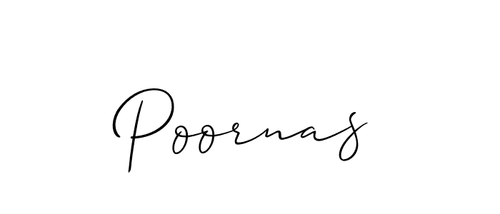 if you are searching for the best signature style for your name Poornas. so please give up your signature search. here we have designed multiple signature styles  using Allison_Script. Poornas signature style 2 images and pictures png