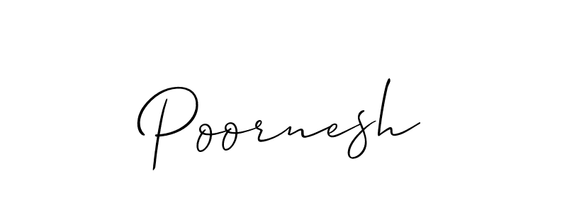 Poornesh stylish signature style. Best Handwritten Sign (Allison_Script) for my name. Handwritten Signature Collection Ideas for my name Poornesh. Poornesh signature style 2 images and pictures png