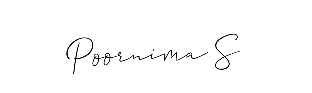 How to make Poornima S signature? Allison_Script is a professional autograph style. Create handwritten signature for Poornima S name. Poornima S signature style 2 images and pictures png
