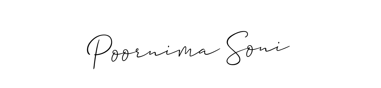 Best and Professional Signature Style for Poornima Soni. Allison_Script Best Signature Style Collection. Poornima Soni signature style 2 images and pictures png