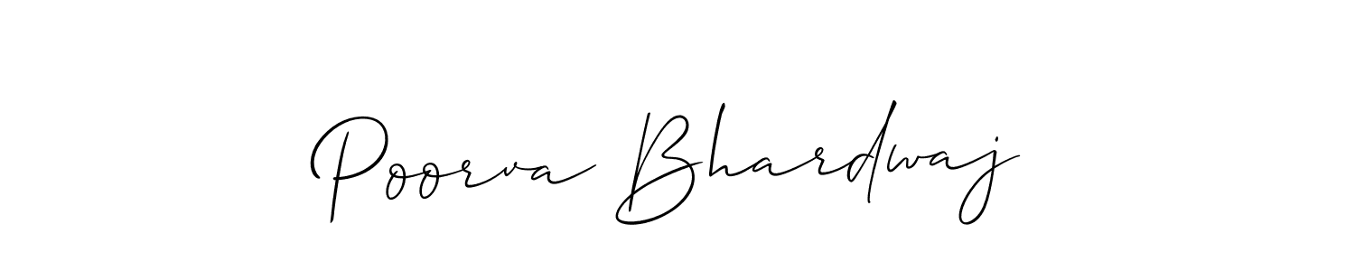 Design your own signature with our free online signature maker. With this signature software, you can create a handwritten (Allison_Script) signature for name Poorva Bhardwaj. Poorva Bhardwaj signature style 2 images and pictures png