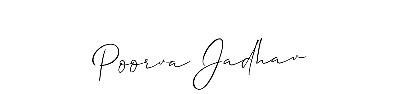 How to Draw Poorva Jadhav signature style? Allison_Script is a latest design signature styles for name Poorva Jadhav. Poorva Jadhav signature style 2 images and pictures png