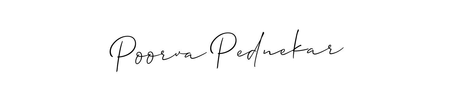 Best and Professional Signature Style for Poorva Pednekar. Allison_Script Best Signature Style Collection. Poorva Pednekar signature style 2 images and pictures png