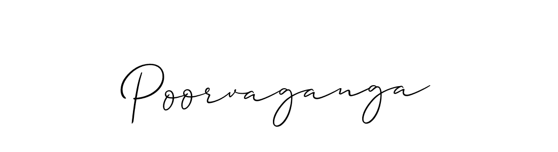 Create a beautiful signature design for name Poorvaganga. With this signature (Allison_Script) fonts, you can make a handwritten signature for free. Poorvaganga signature style 2 images and pictures png