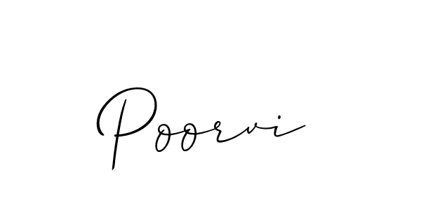 Poorvi stylish signature style. Best Handwritten Sign (Allison_Script) for my name. Handwritten Signature Collection Ideas for my name Poorvi. Poorvi signature style 2 images and pictures png