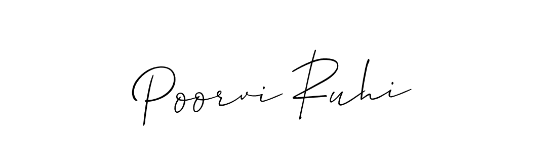 Also You can easily find your signature by using the search form. We will create Poorvi Ruhi name handwritten signature images for you free of cost using Allison_Script sign style. Poorvi Ruhi signature style 2 images and pictures png