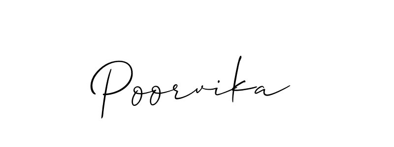 Make a beautiful signature design for name Poorvika. Use this online signature maker to create a handwritten signature for free. Poorvika signature style 2 images and pictures png