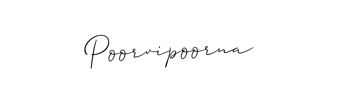 How to Draw Poorvipoorna signature style? Allison_Script is a latest design signature styles for name Poorvipoorna. Poorvipoorna signature style 2 images and pictures png