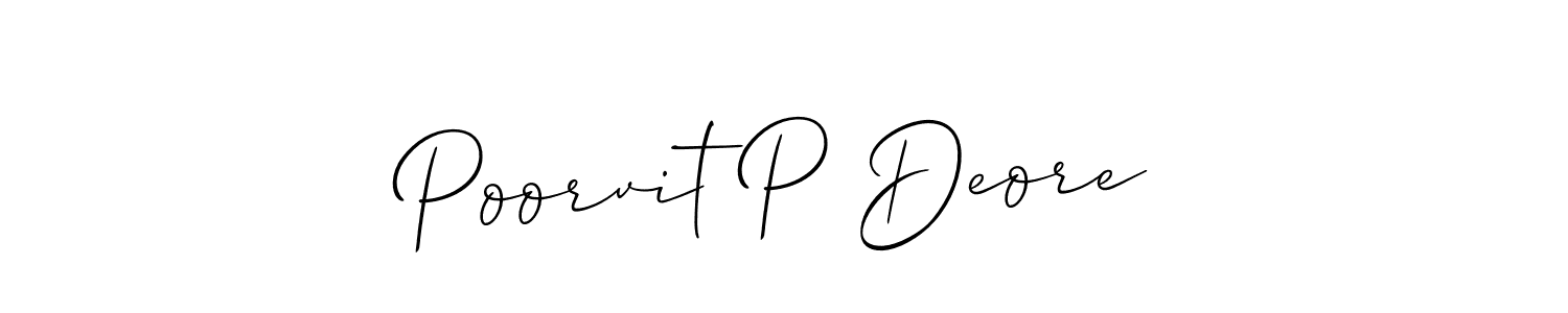 You can use this online signature creator to create a handwritten signature for the name Poorvit P Deore. This is the best online autograph maker. Poorvit P Deore signature style 2 images and pictures png