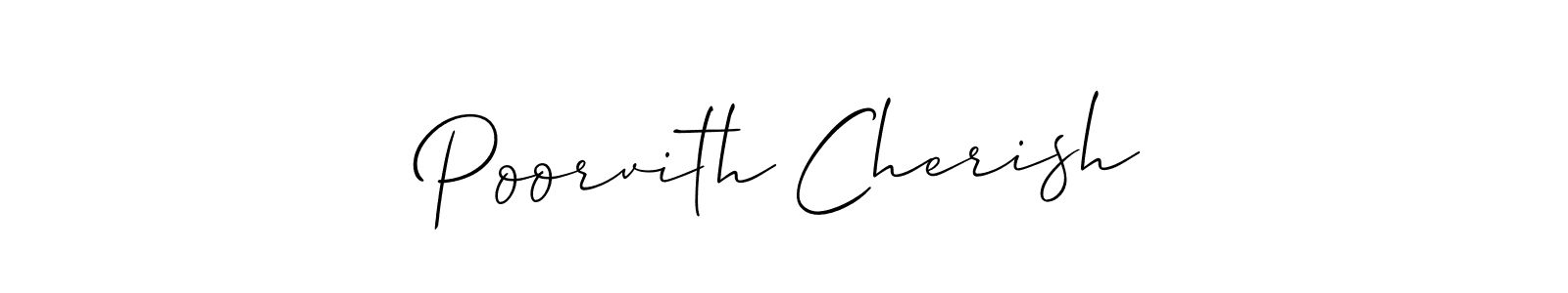 Make a beautiful signature design for name Poorvith Cherish. Use this online signature maker to create a handwritten signature for free. Poorvith Cherish signature style 2 images and pictures png