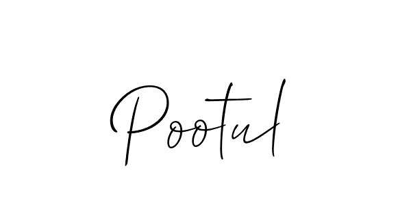 How to make Pootul name signature. Use Allison_Script style for creating short signs online. This is the latest handwritten sign. Pootul signature style 2 images and pictures png