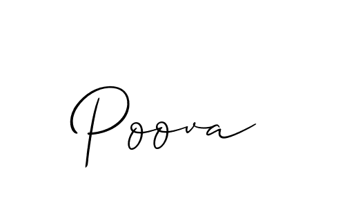 How to make Poova name signature. Use Allison_Script style for creating short signs online. This is the latest handwritten sign. Poova signature style 2 images and pictures png