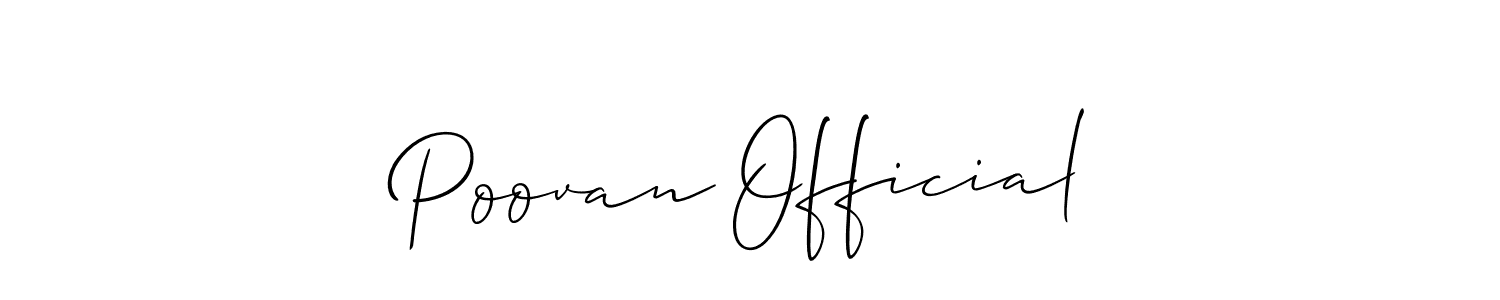 Here are the top 10 professional signature styles for the name Poovan Official. These are the best autograph styles you can use for your name. Poovan Official signature style 2 images and pictures png