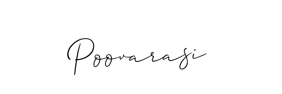 Use a signature maker to create a handwritten signature online. With this signature software, you can design (Allison_Script) your own signature for name Poovarasi. Poovarasi signature style 2 images and pictures png