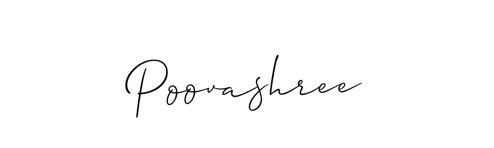 Make a short Poovashree signature style. Manage your documents anywhere anytime using Allison_Script. Create and add eSignatures, submit forms, share and send files easily. Poovashree signature style 2 images and pictures png
