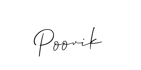 Design your own signature with our free online signature maker. With this signature software, you can create a handwritten (Allison_Script) signature for name Poovik. Poovik signature style 2 images and pictures png