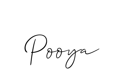 The best way (Allison_Script) to make a short signature is to pick only two or three words in your name. The name Pooya include a total of six letters. For converting this name. Pooya signature style 2 images and pictures png