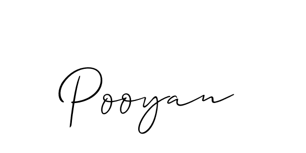 How to make Pooyan name signature. Use Allison_Script style for creating short signs online. This is the latest handwritten sign. Pooyan signature style 2 images and pictures png