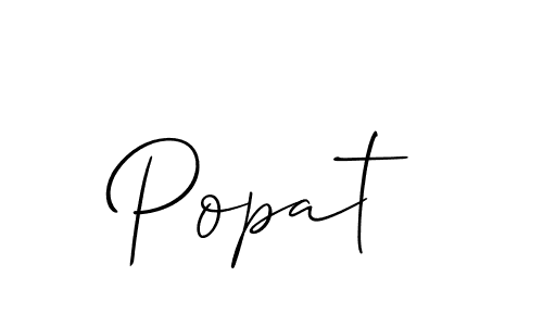 How to make Popat name signature. Use Allison_Script style for creating short signs online. This is the latest handwritten sign. Popat signature style 2 images and pictures png