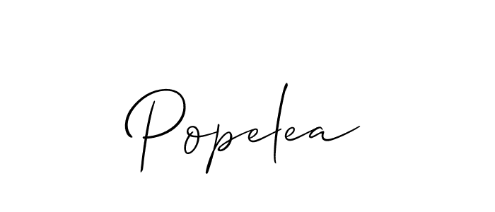 It looks lik you need a new signature style for name Popelea. Design unique handwritten (Allison_Script) signature with our free signature maker in just a few clicks. Popelea signature style 2 images and pictures png